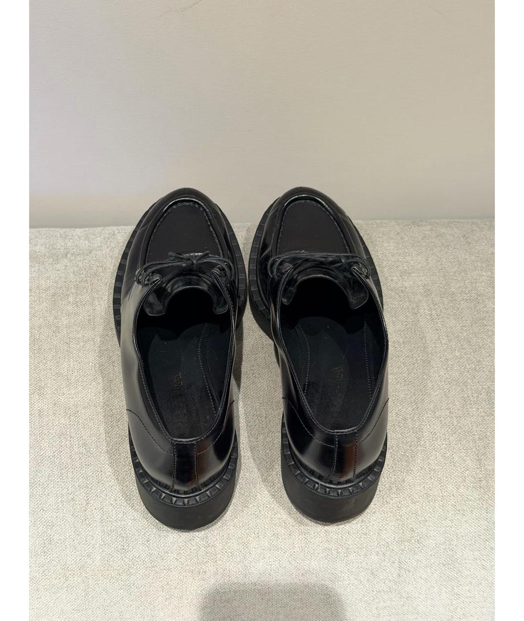 PRADA Черные кожаные лоферы, фото 3