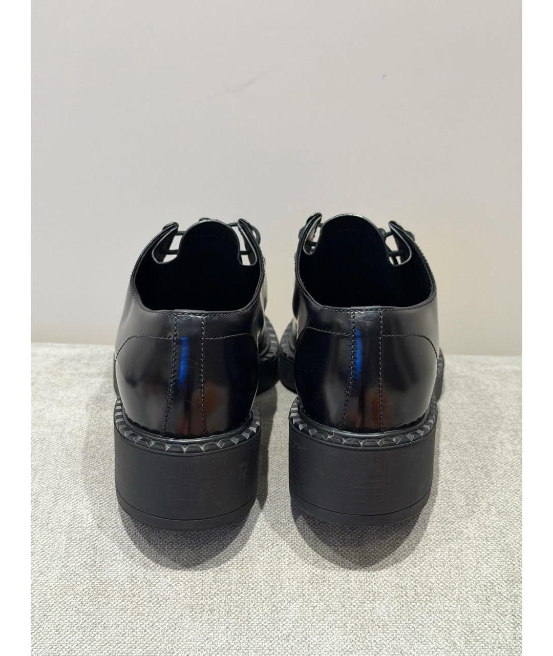 PRADA Черные кожаные лоферы, фото 4