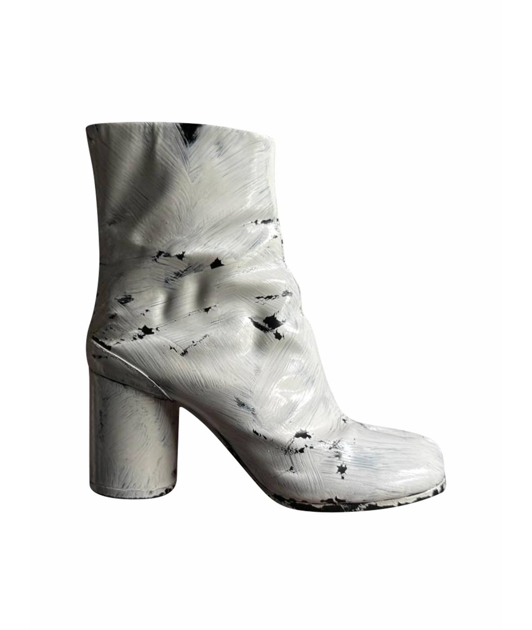 MAISON MARGIELA Белые кожаные ботинки, фото 1