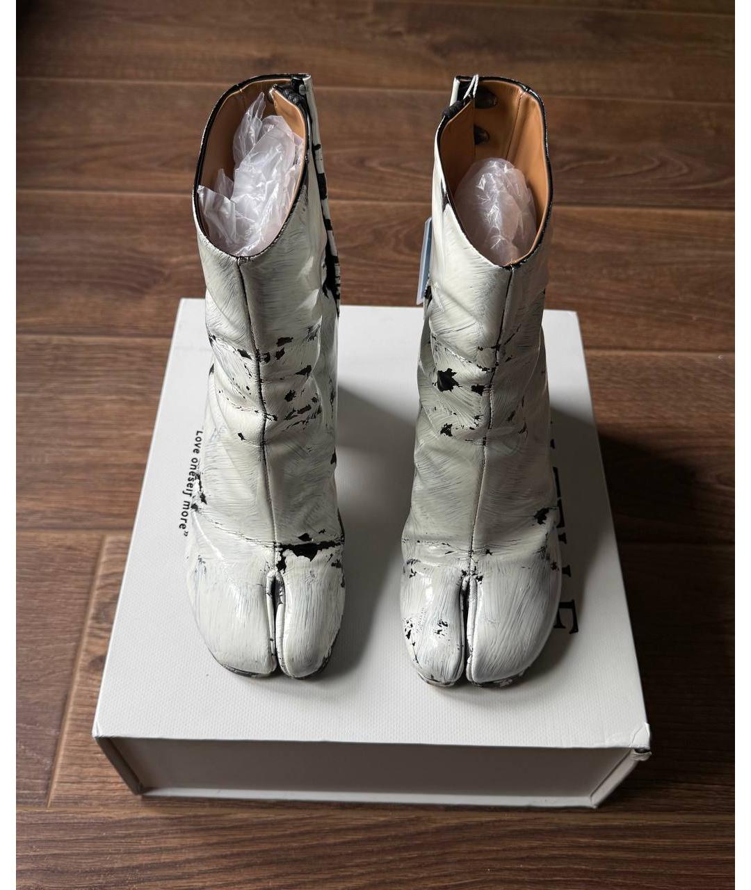 MAISON MARGIELA Белые кожаные ботинки, фото 2
