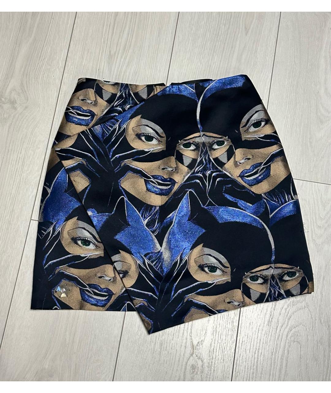 PHILIPP PLEIN Мульти полиэстеровая юбка мини, фото 8