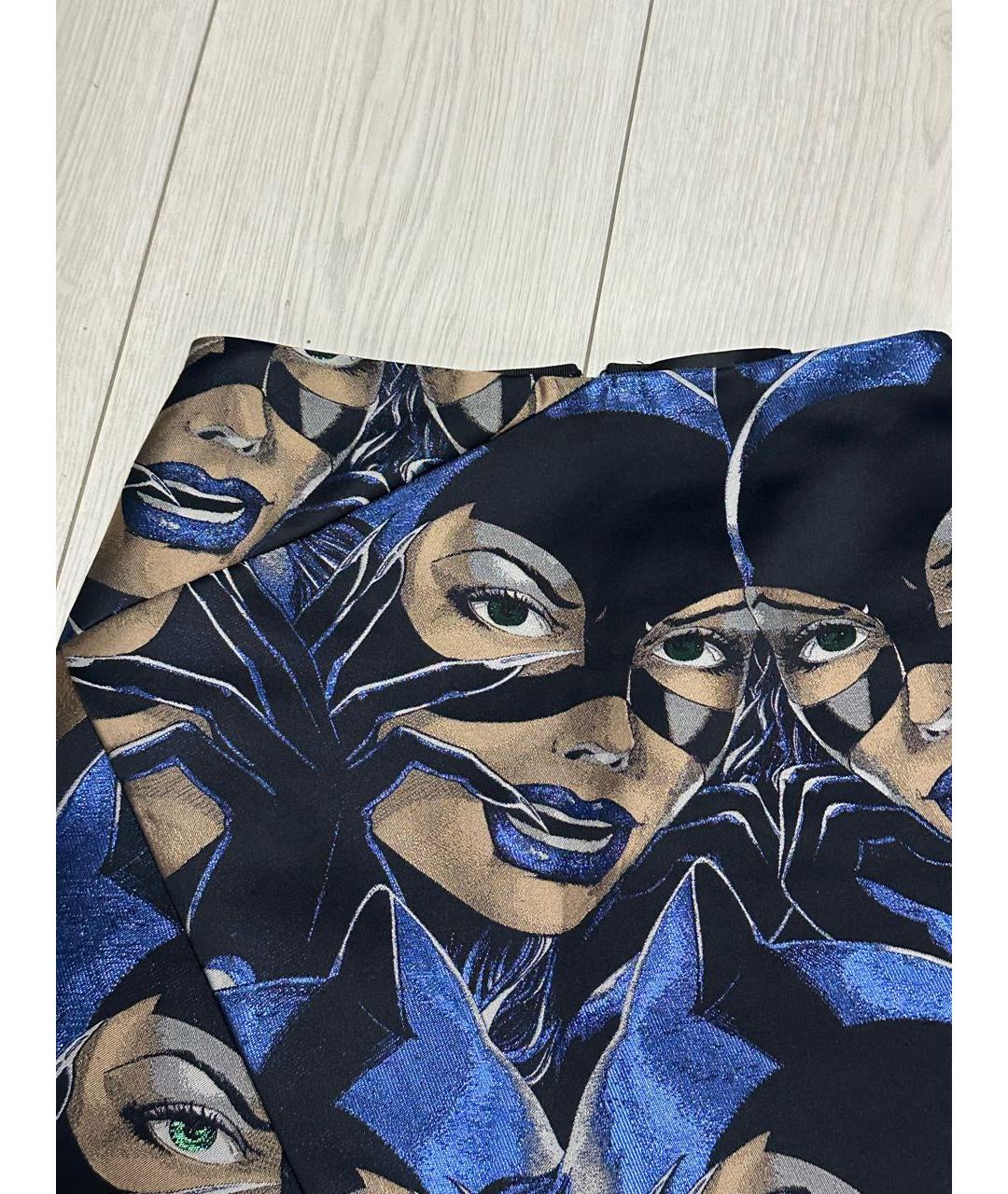 PHILIPP PLEIN Мульти полиэстеровая юбка мини, фото 2