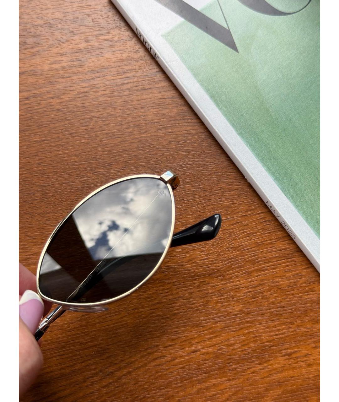 RAY BAN Золотые металлические солнцезащитные очки, фото 6