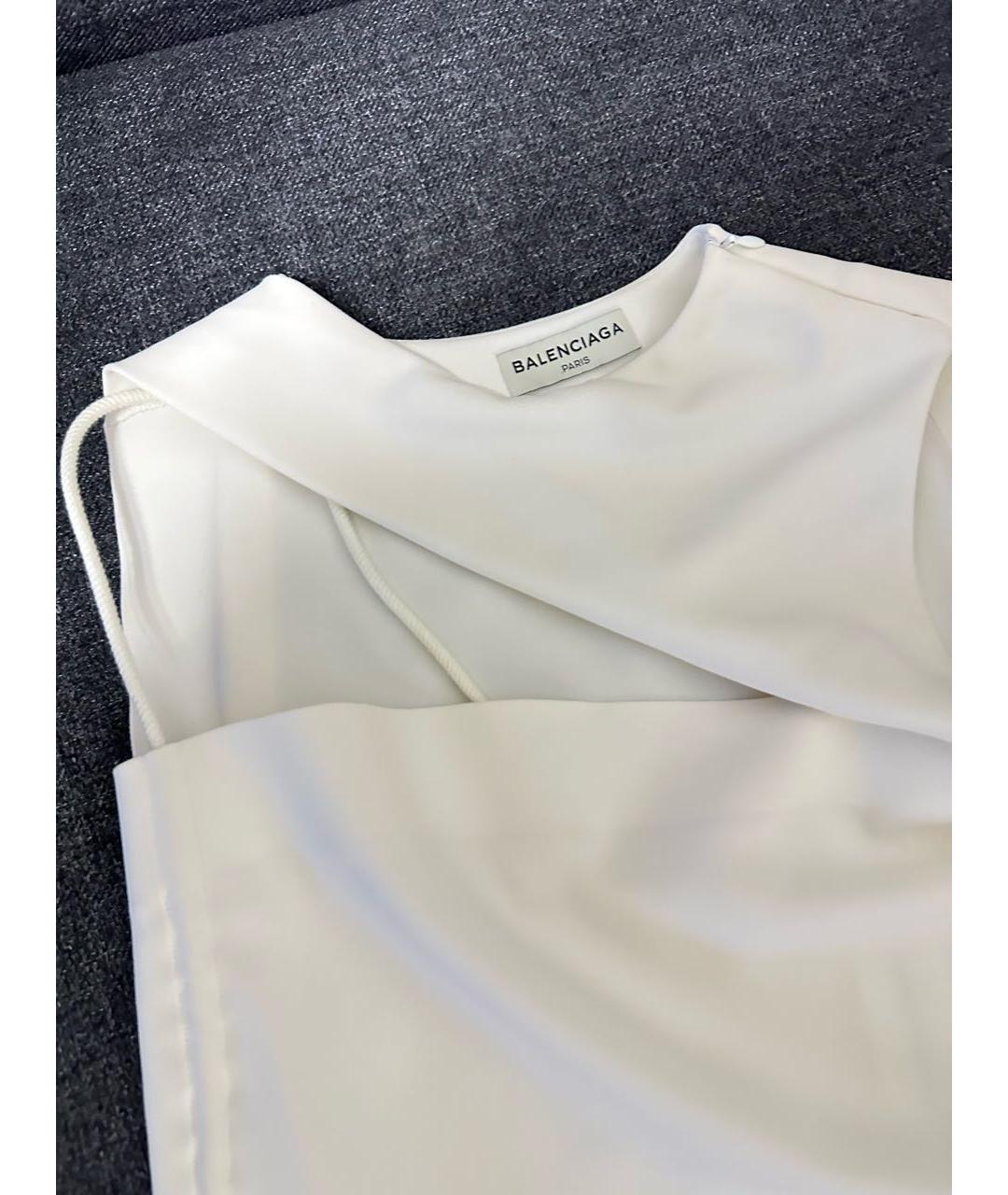 BALENCIAGA Белая майка, фото 3