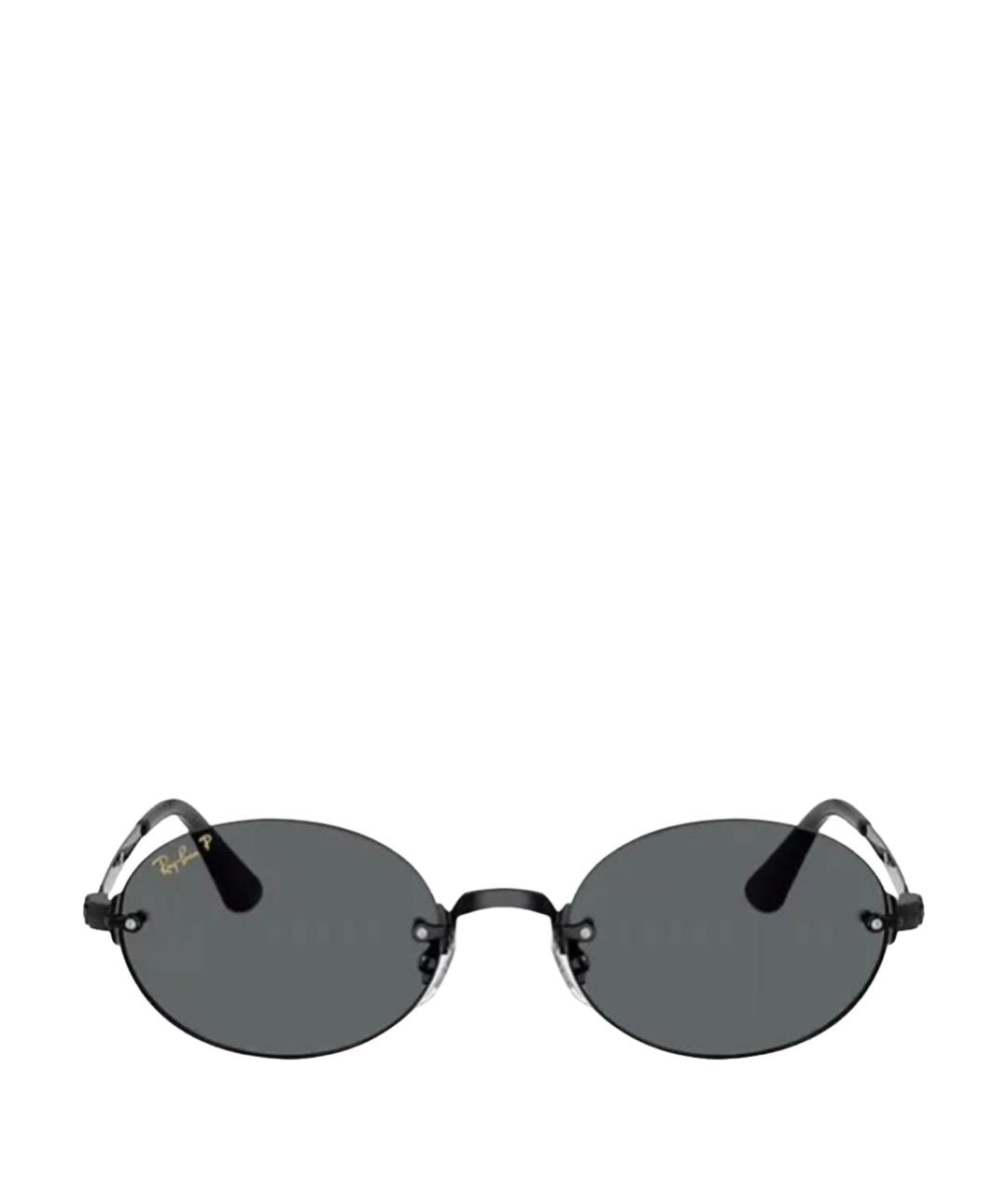 RAY BAN Черные металлические солнцезащитные очки, фото 1