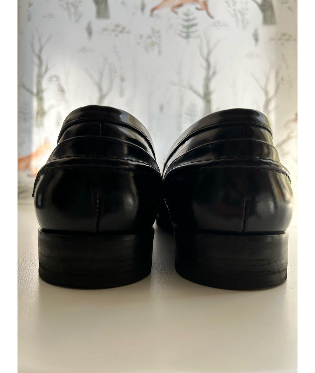 LANVIN Черные кожаные лоферы, фото 4
