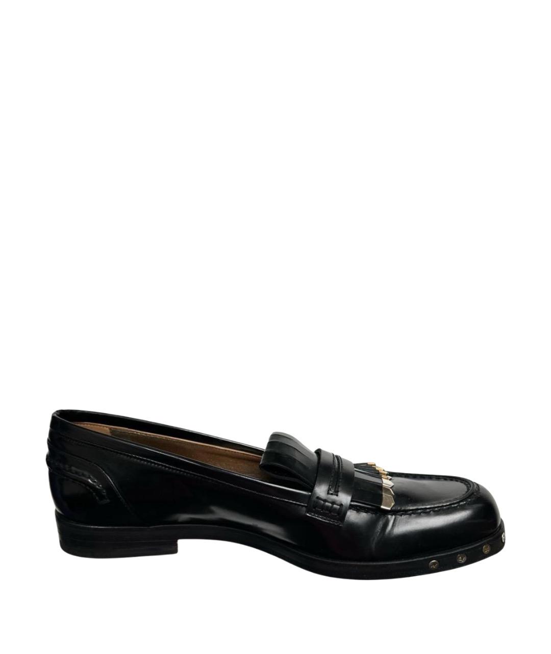 LANVIN Черные кожаные лоферы, фото 1