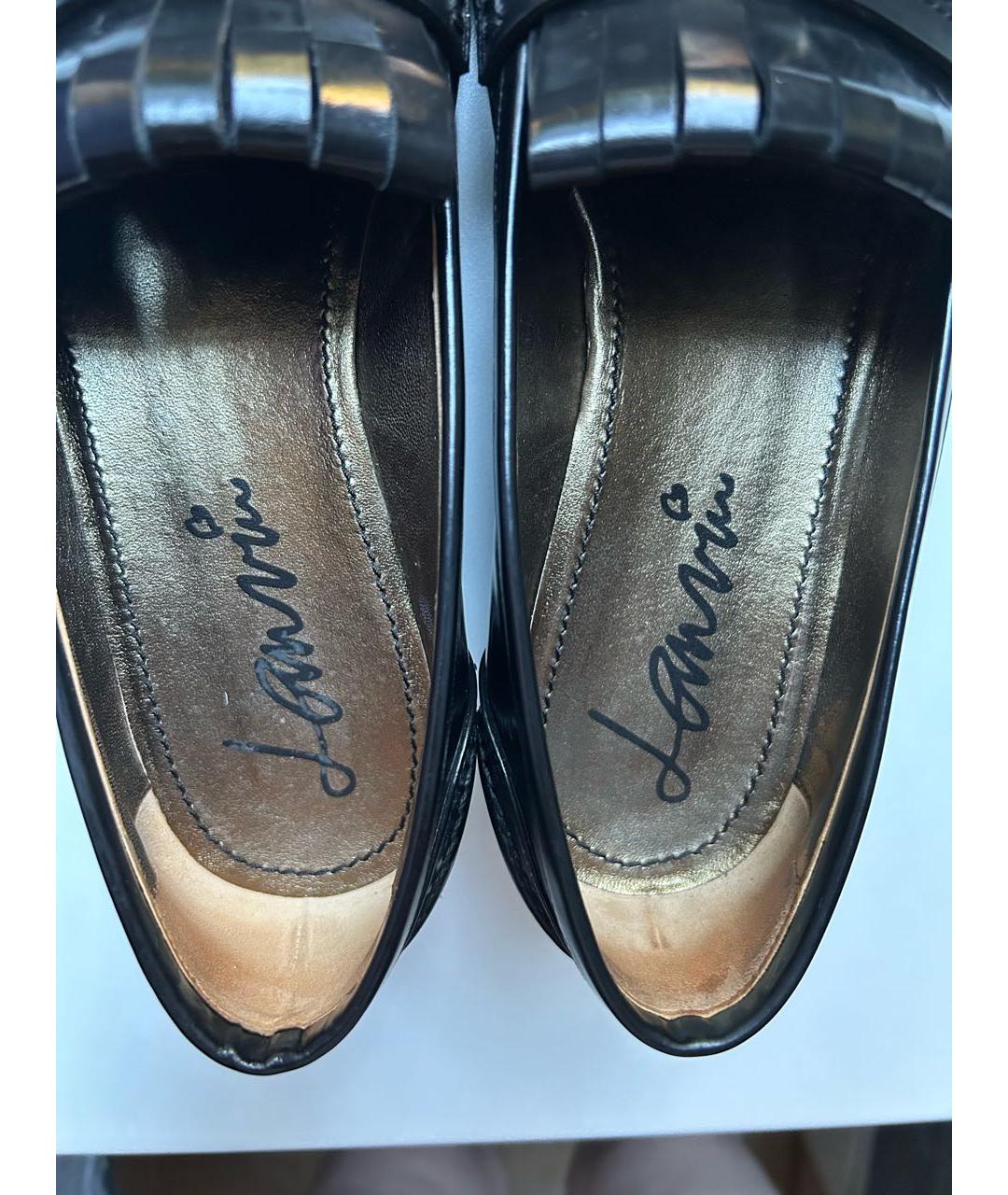 LANVIN Черные кожаные лоферы, фото 3