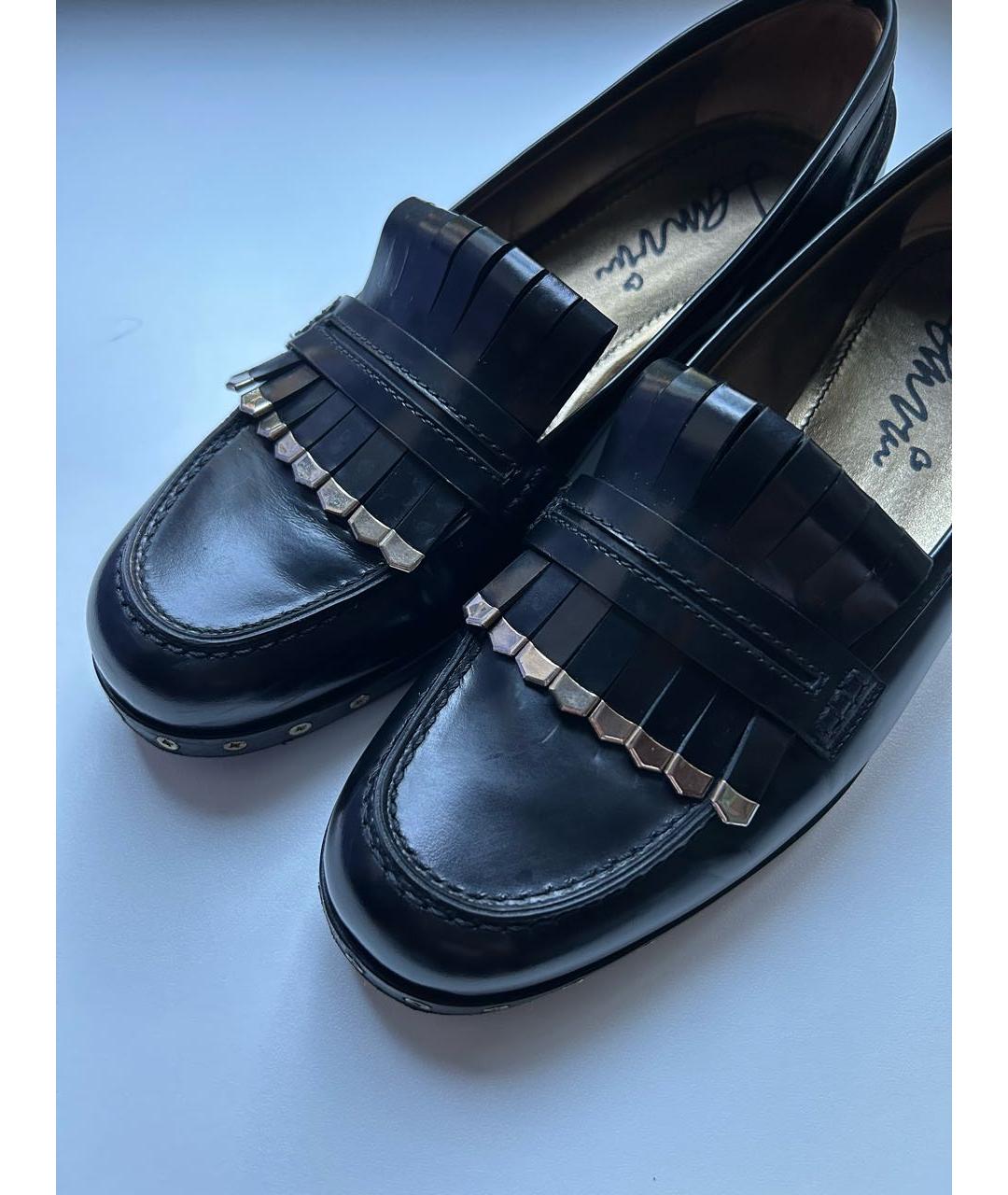 LANVIN Черные кожаные лоферы, фото 5