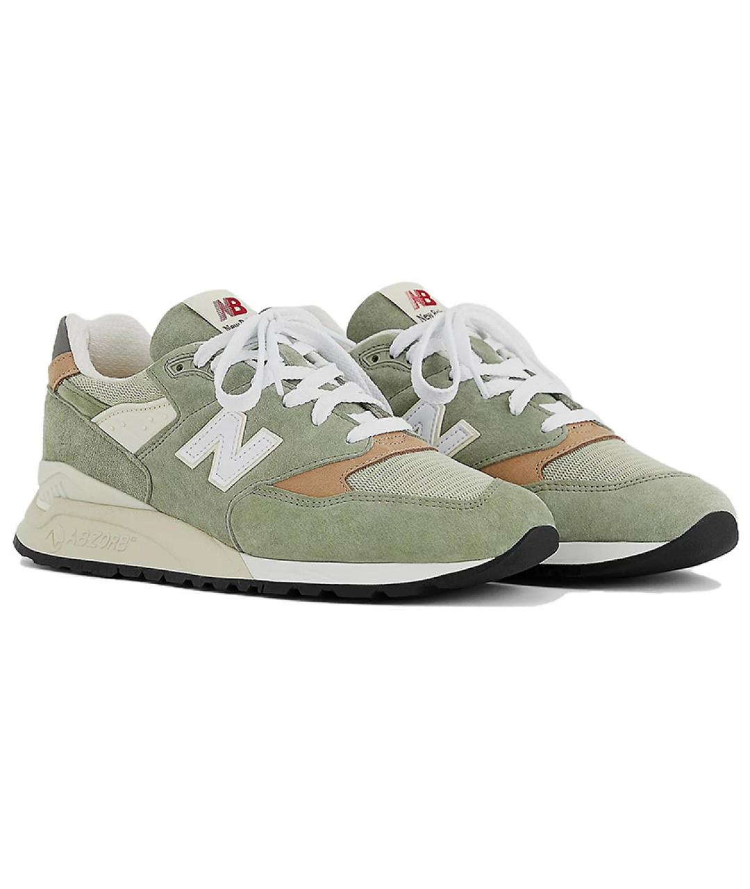 NEW BALANCE Хаки замшевые кроссовки, фото 3
