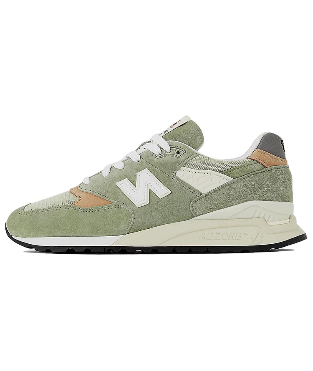 NEW BALANCE Хаки замшевые кроссовки, фото 2