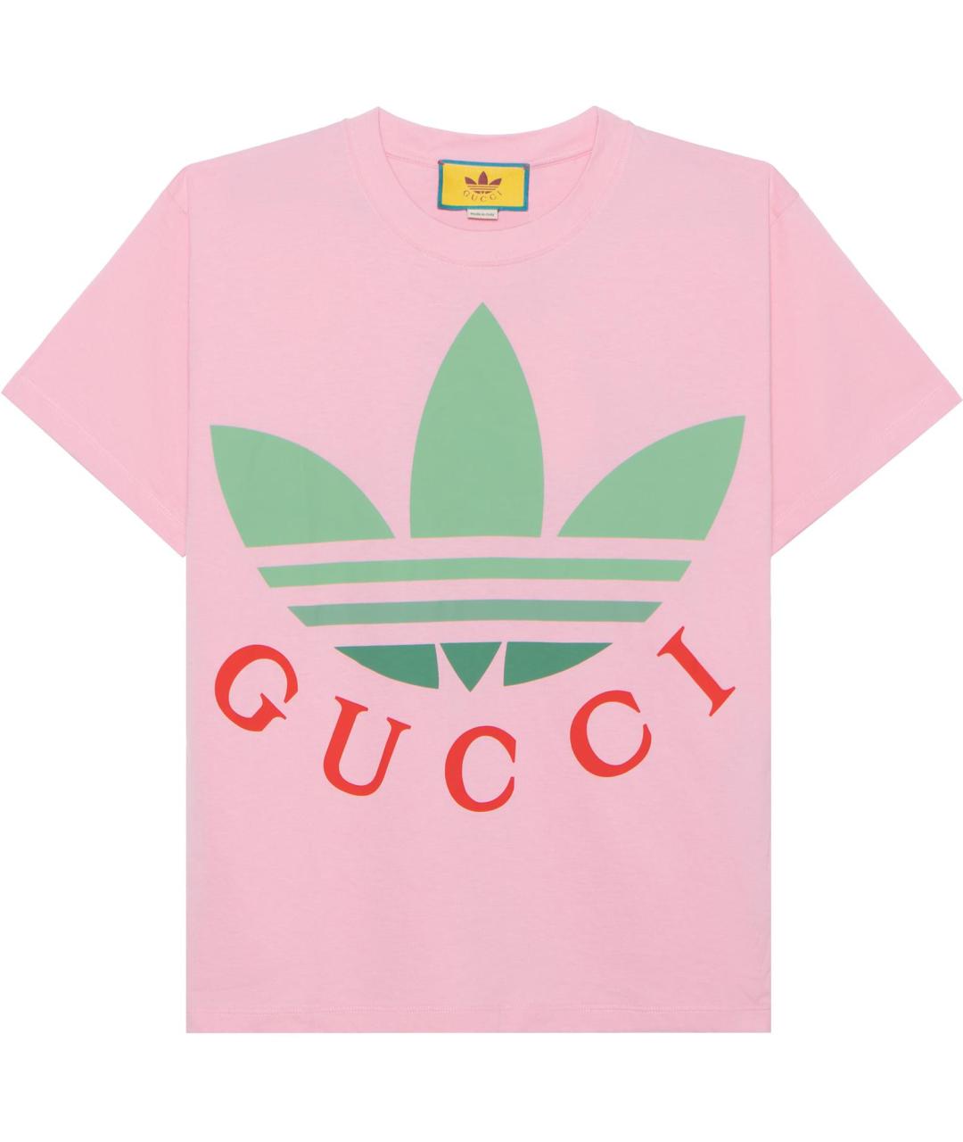 GUCCI Розовая хлопковая футболка, фото 1