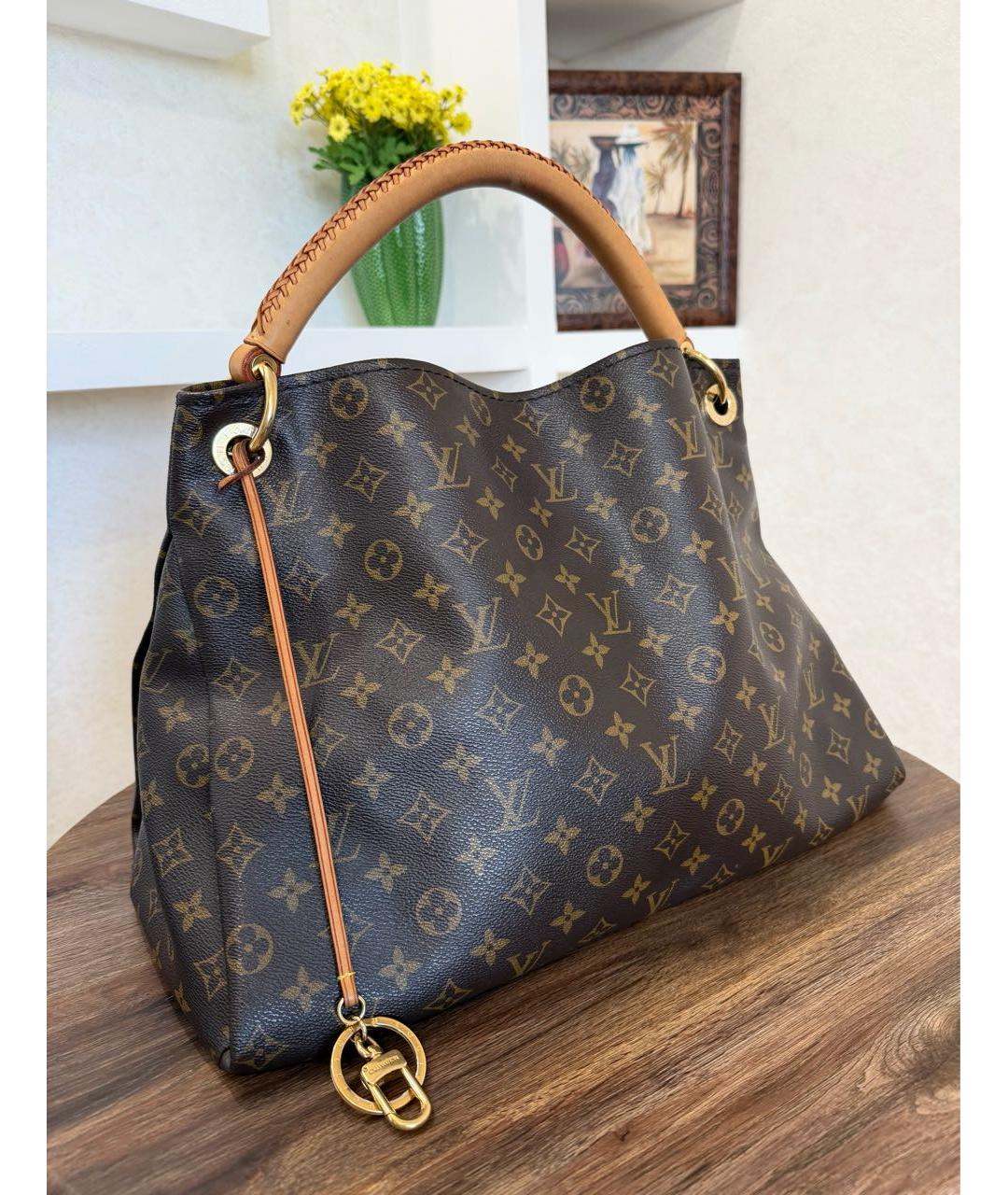 LOUIS VUITTON Коричневая сумка тоут, фото 3