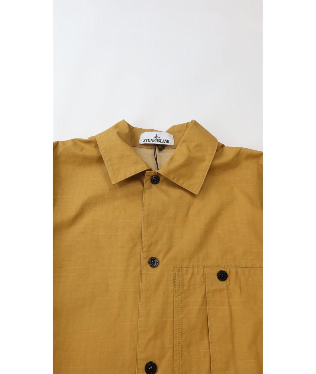 STONE ISLAND Горчичная хлопковая куртка, фото 5