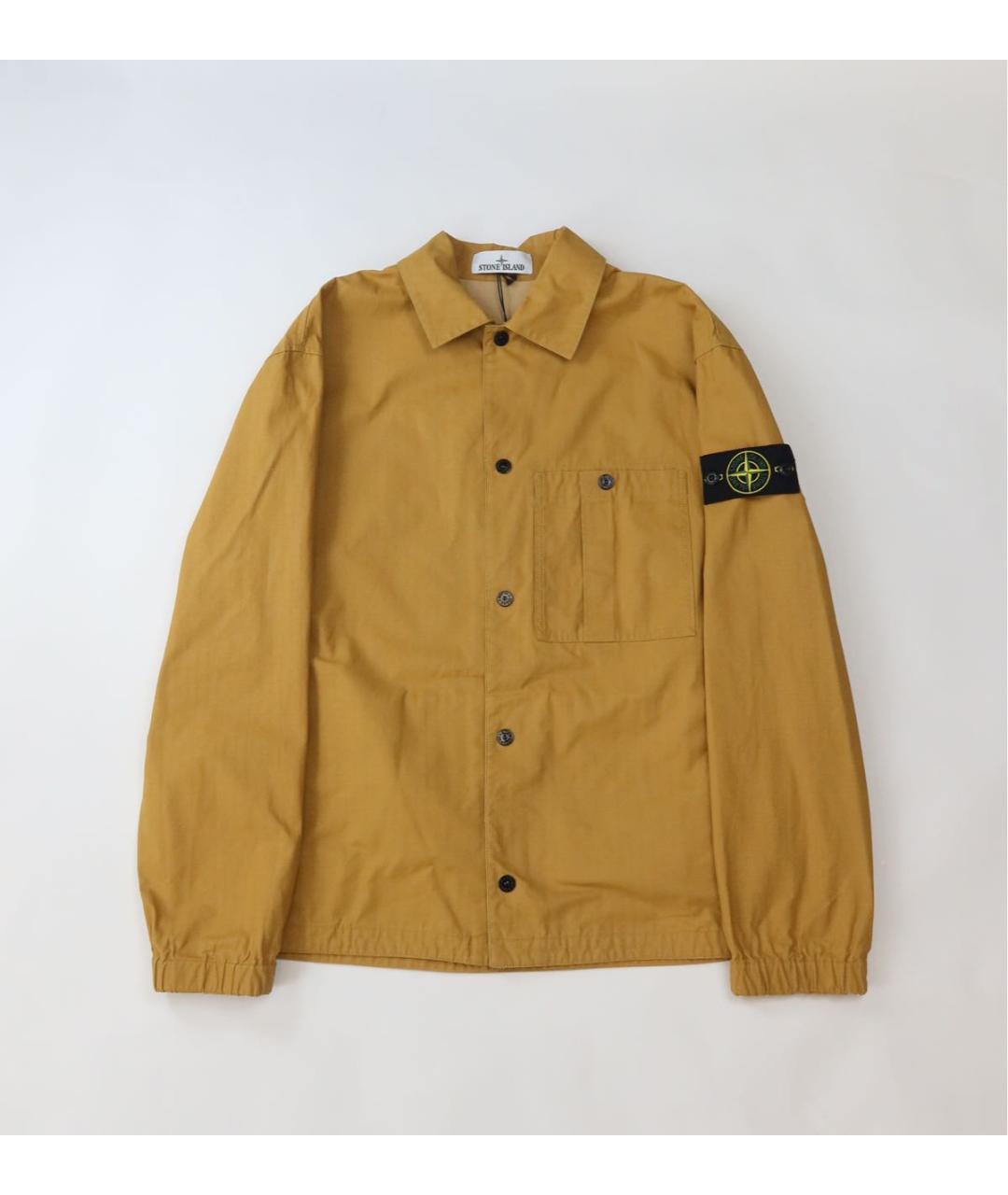 STONE ISLAND Горчичная хлопковая куртка, фото 8