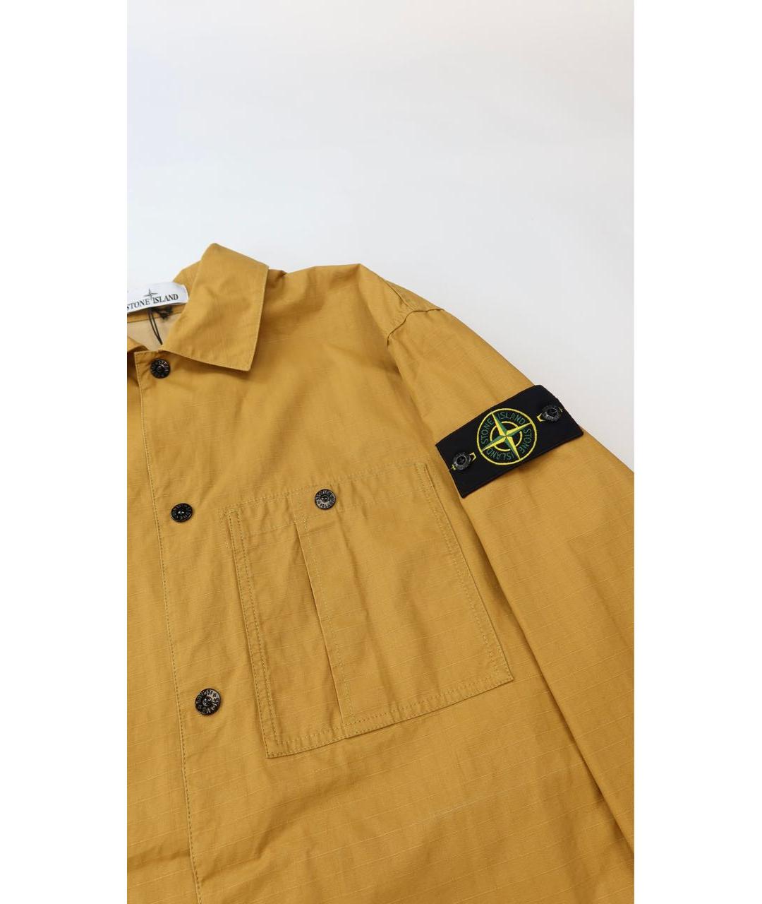 STONE ISLAND Горчичная хлопковая куртка, фото 4