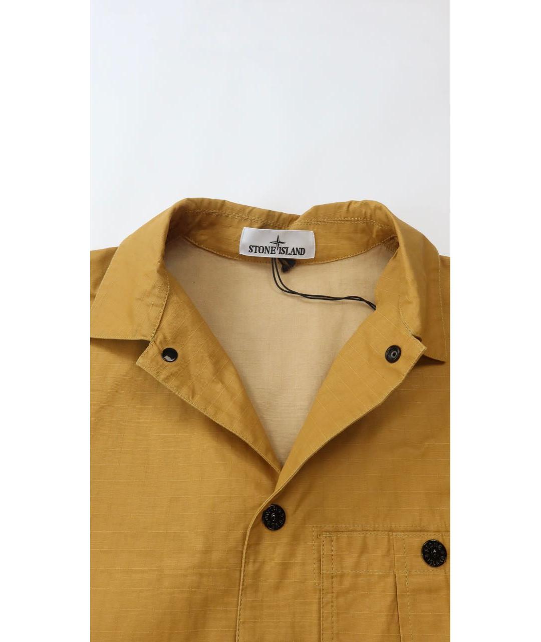 STONE ISLAND Горчичная хлопковая куртка, фото 6