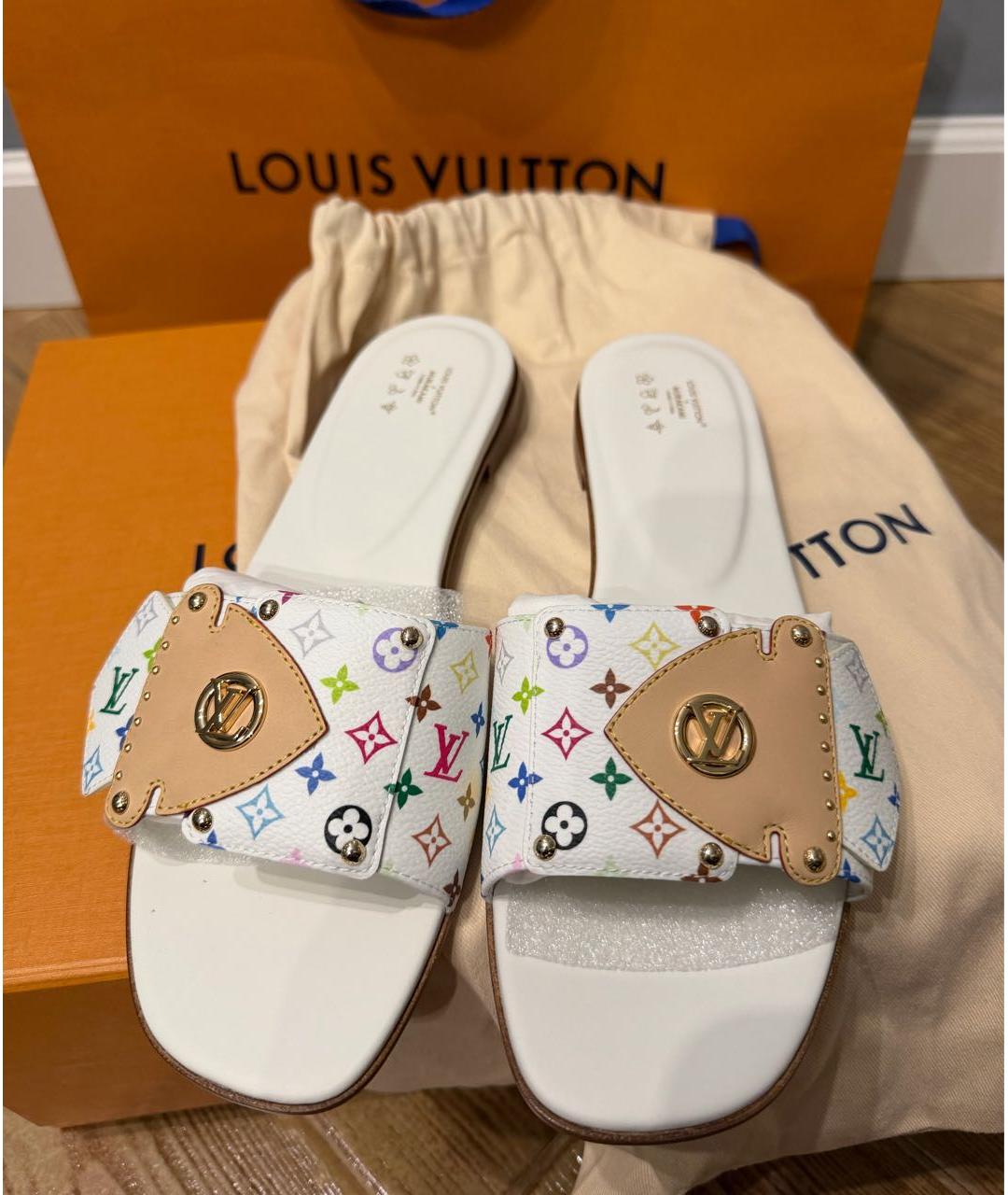 LOUIS VUITTON Белые шлепанцы, фото 2
