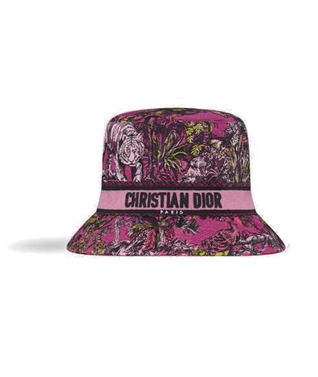 CHRISTIAN DIOR Розовая хлопковая панама, фото 2