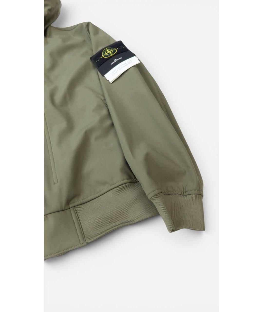 STONE ISLAND Хаки полиамидовая куртка, фото 3