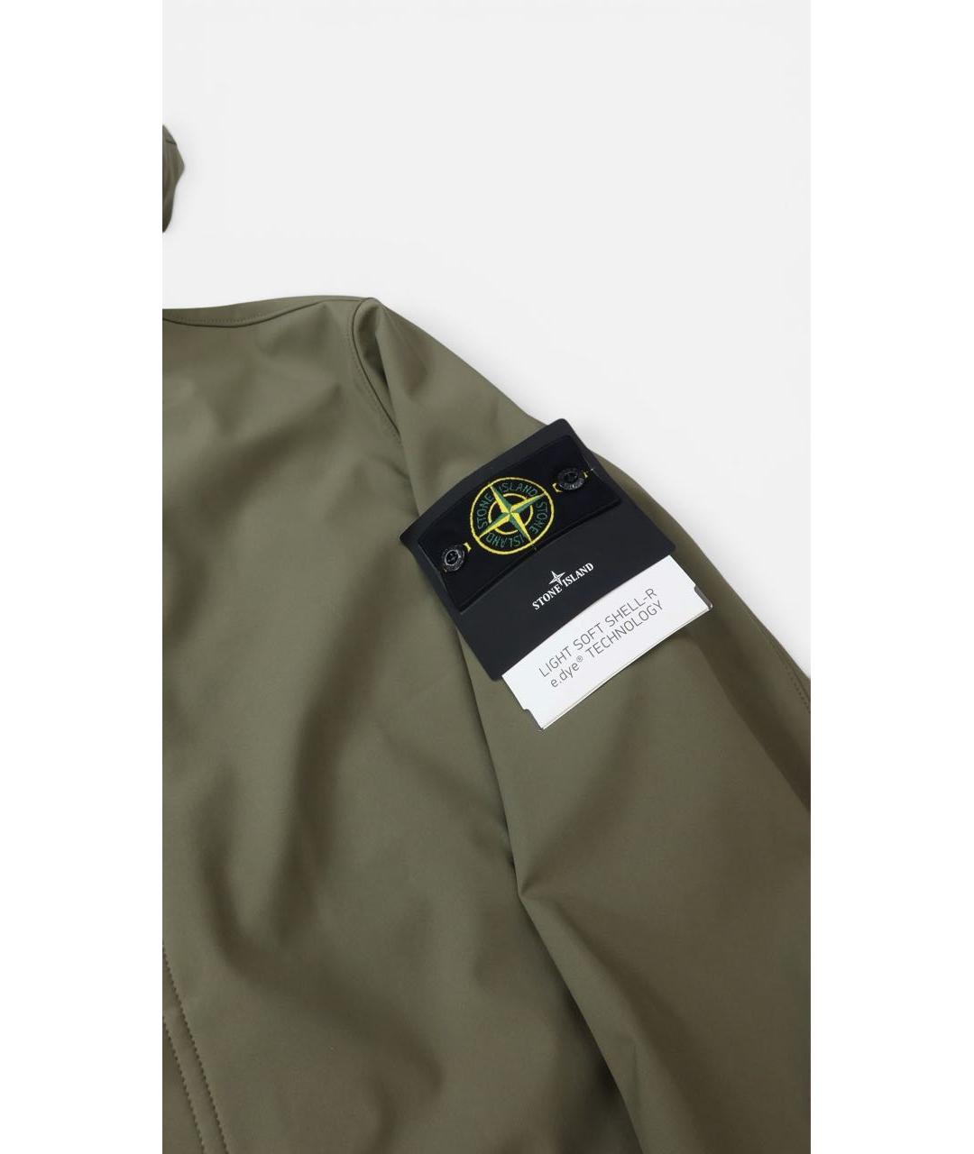 STONE ISLAND Хаки полиамидовая куртка, фото 5