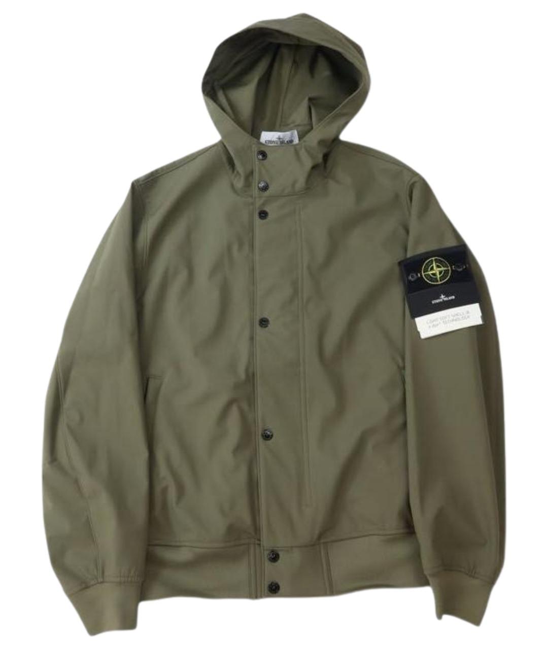 STONE ISLAND Хаки полиамидовая куртка, фото 1
