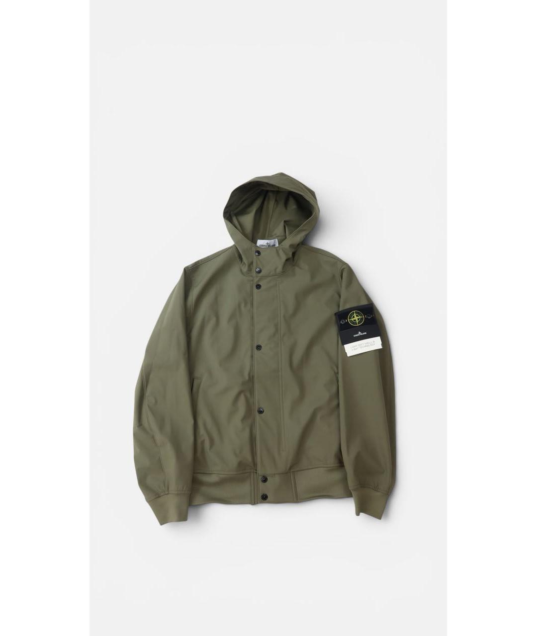 STONE ISLAND Хаки полиамидовая куртка, фото 7