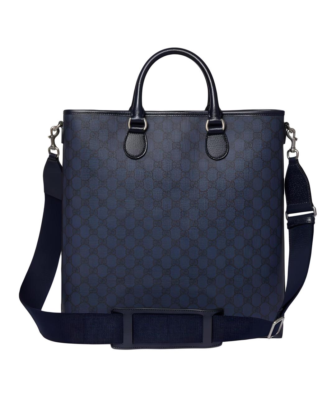 GUCCI Темно-синяя сумка тоут, фото 4