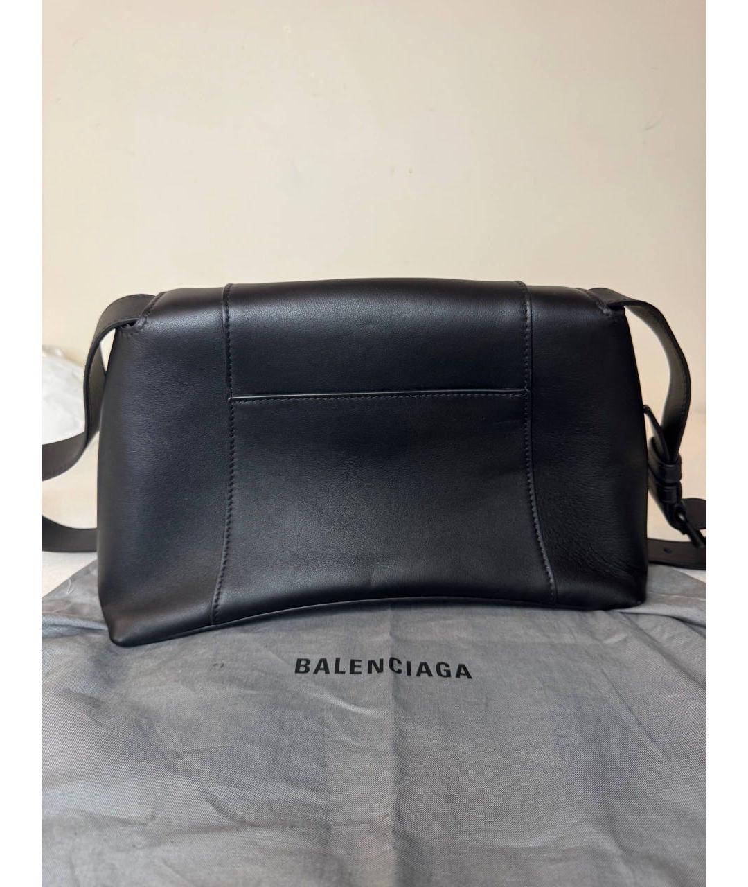 BALENCIAGA Черная кожаная сумка через плечо, фото 3