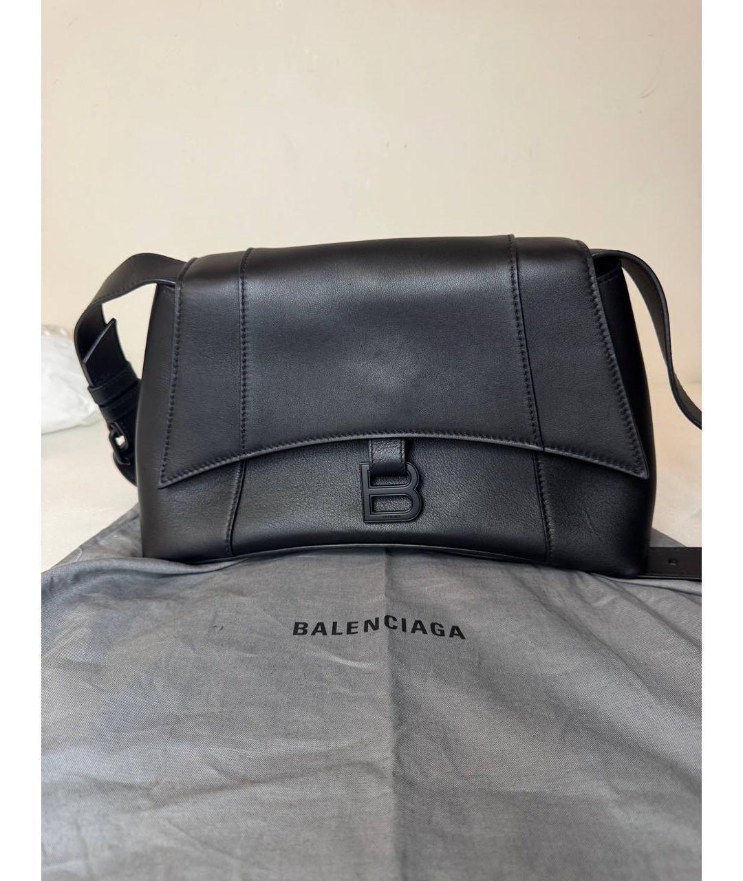 BALENCIAGA Черная кожаная сумка через плечо, фото 6