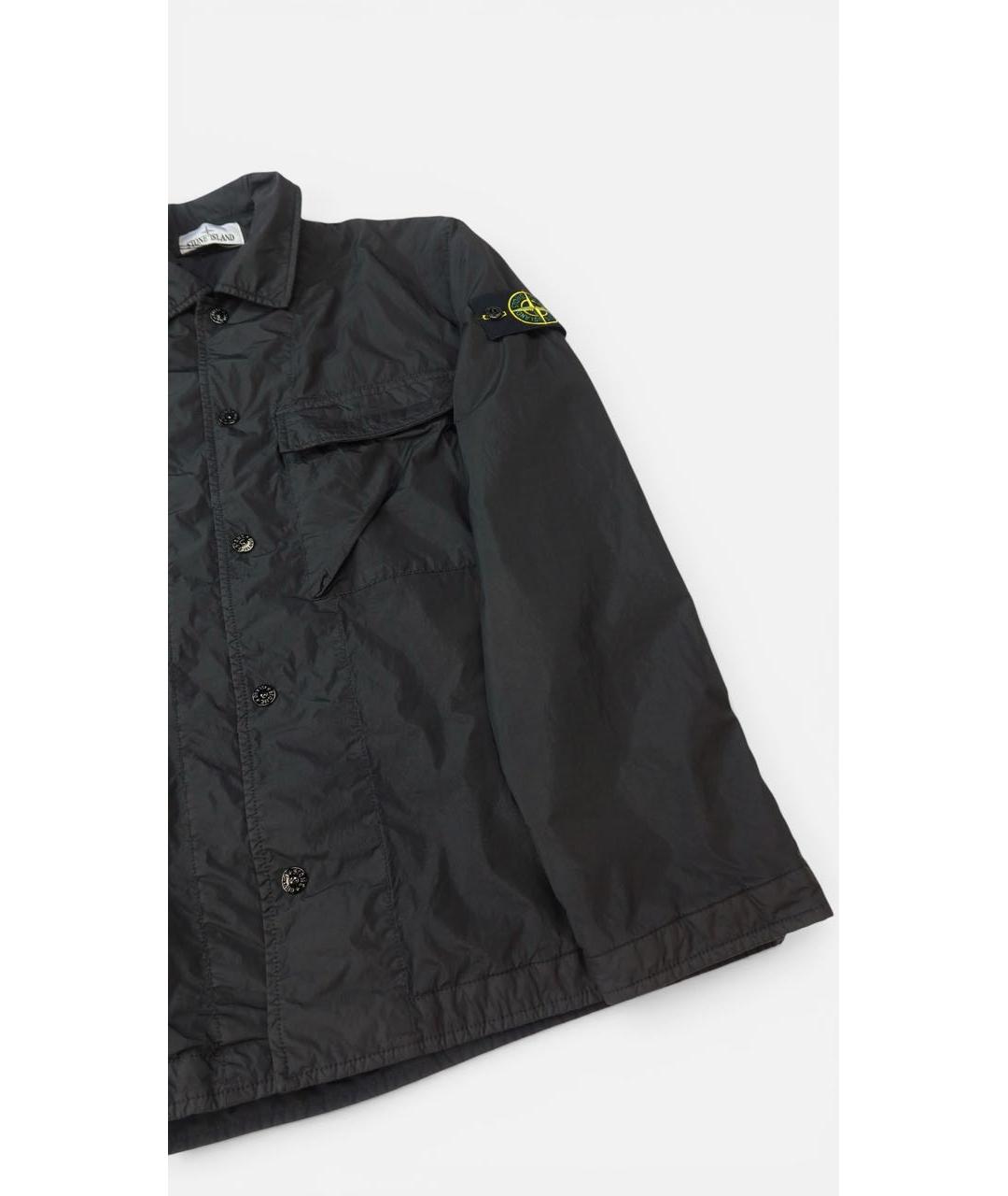STONE ISLAND Черная полиамидовая куртка, фото 2