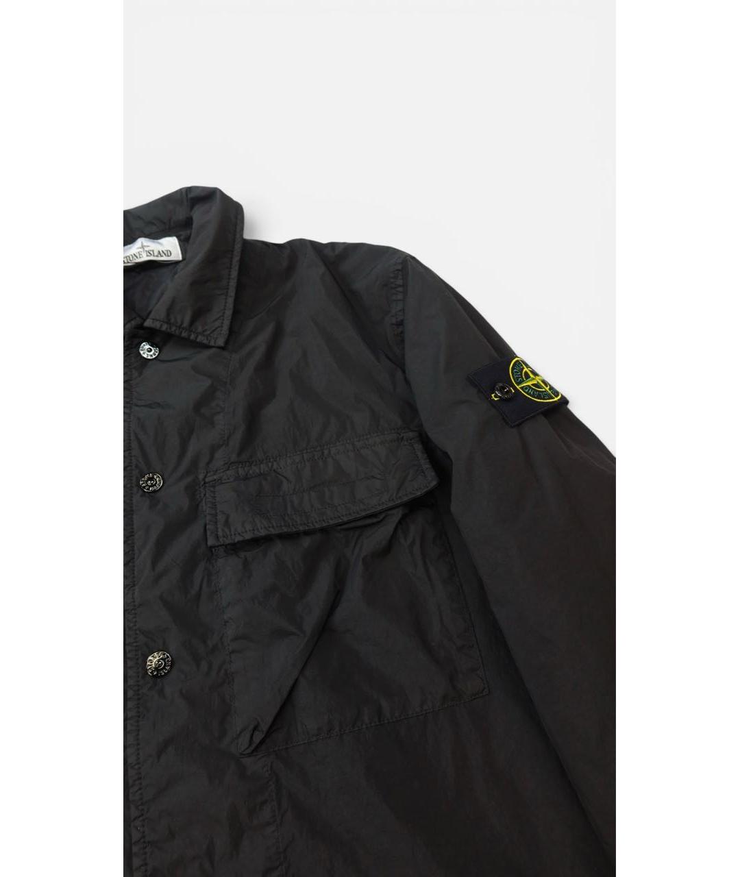 STONE ISLAND Черная полиамидовая куртка, фото 3