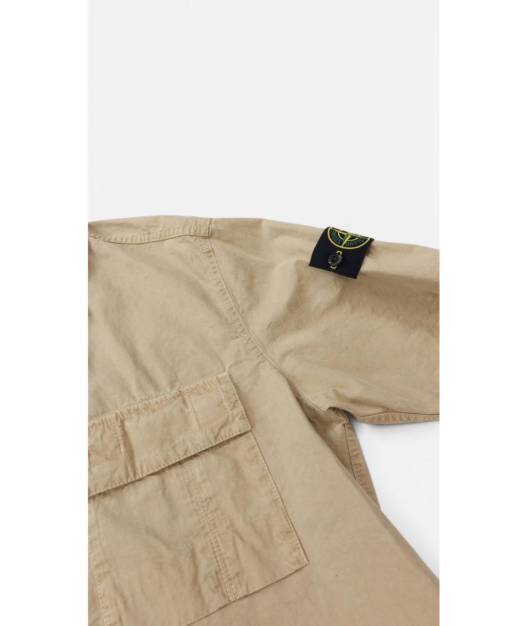 STONE ISLAND Желтая хлопковая кэжуал рубашка, фото 2