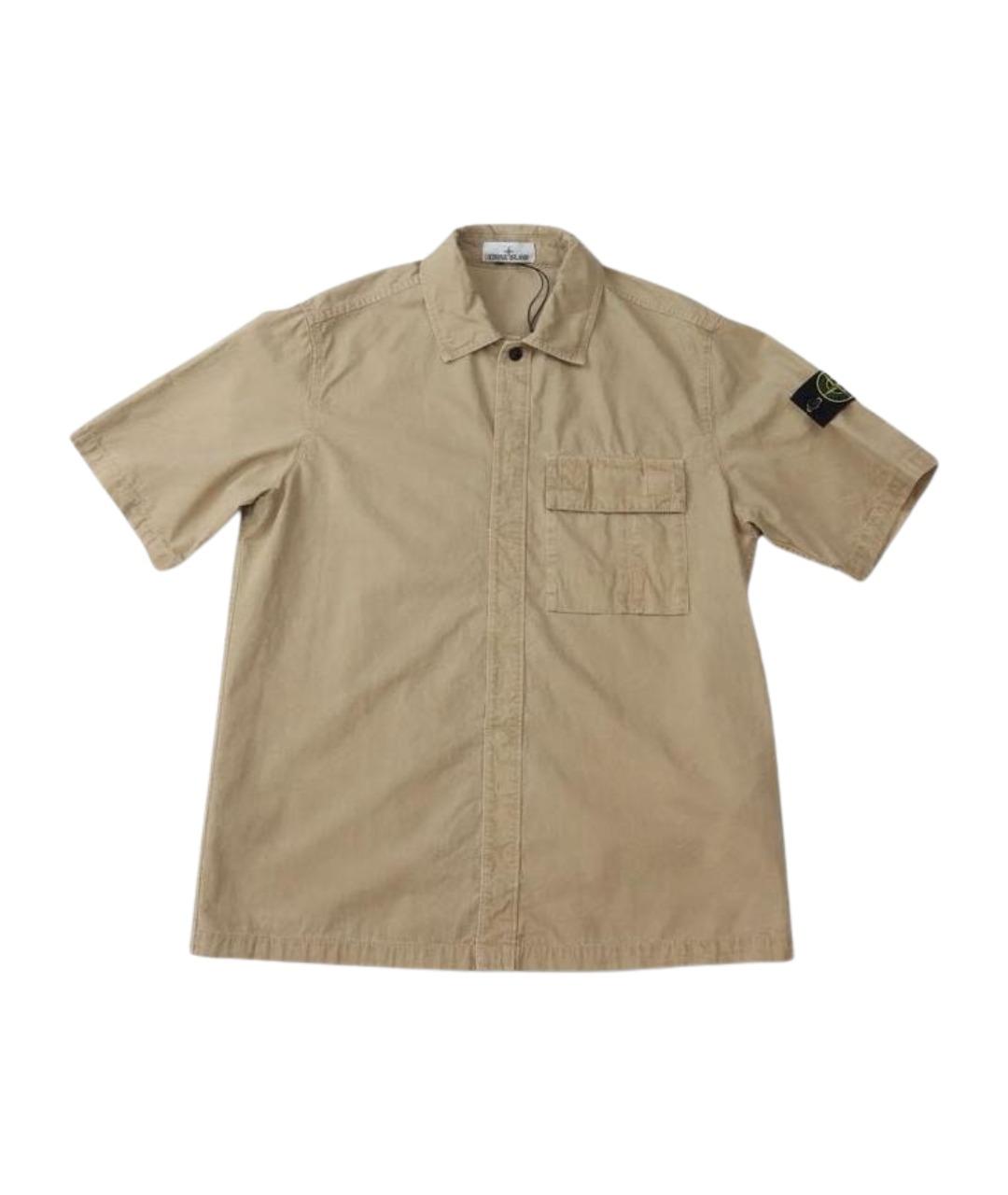 STONE ISLAND Желтая хлопковая кэжуал рубашка, фото 1