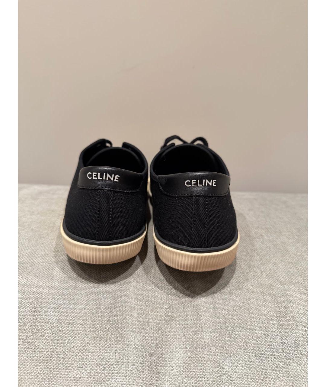 CELINE Черные текстильные кеды, фото 4