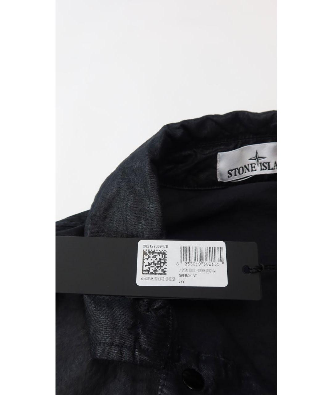 STONE ISLAND Черная хлопковая куртка, фото 6