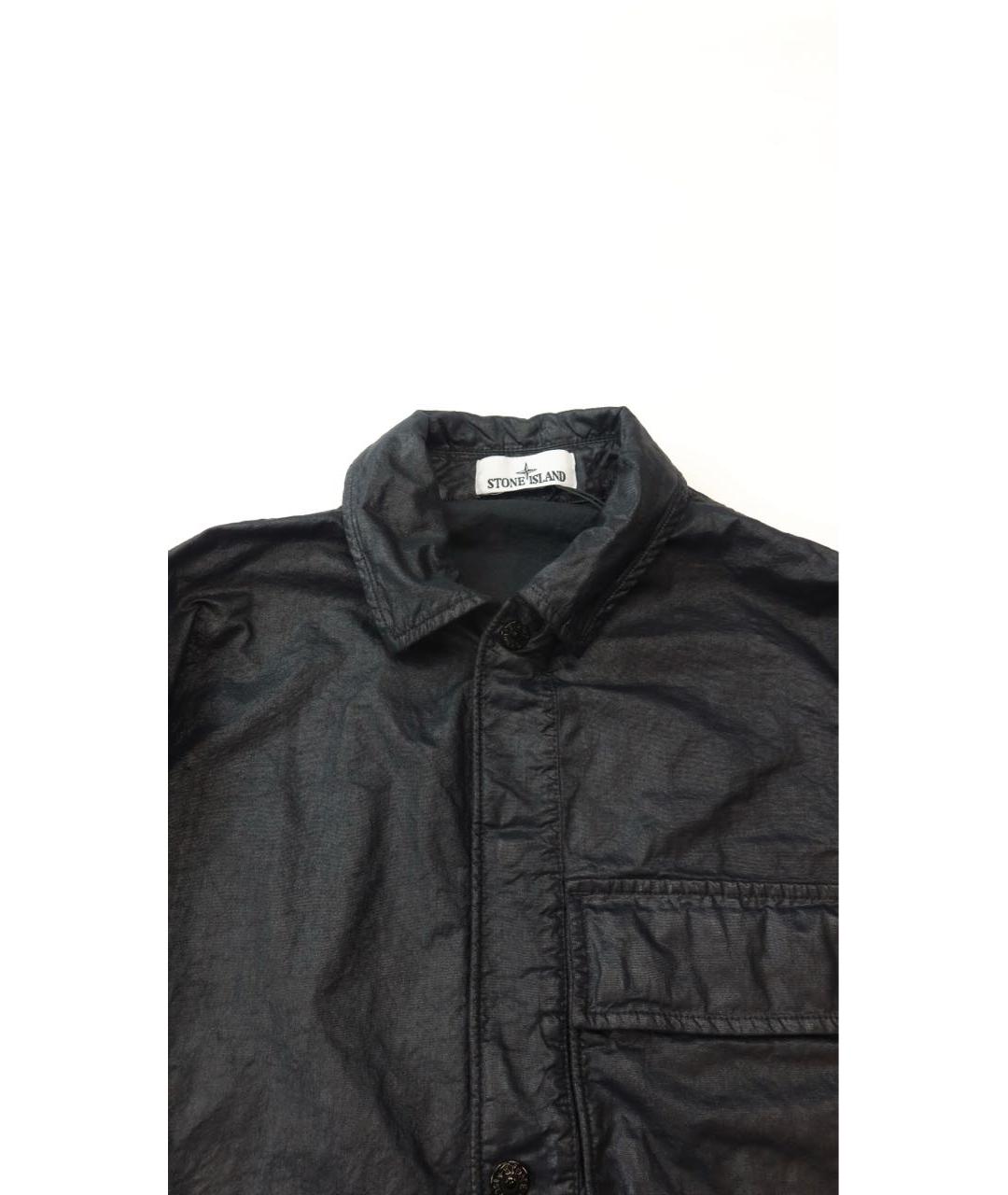 STONE ISLAND Черная хлопковая куртка, фото 5