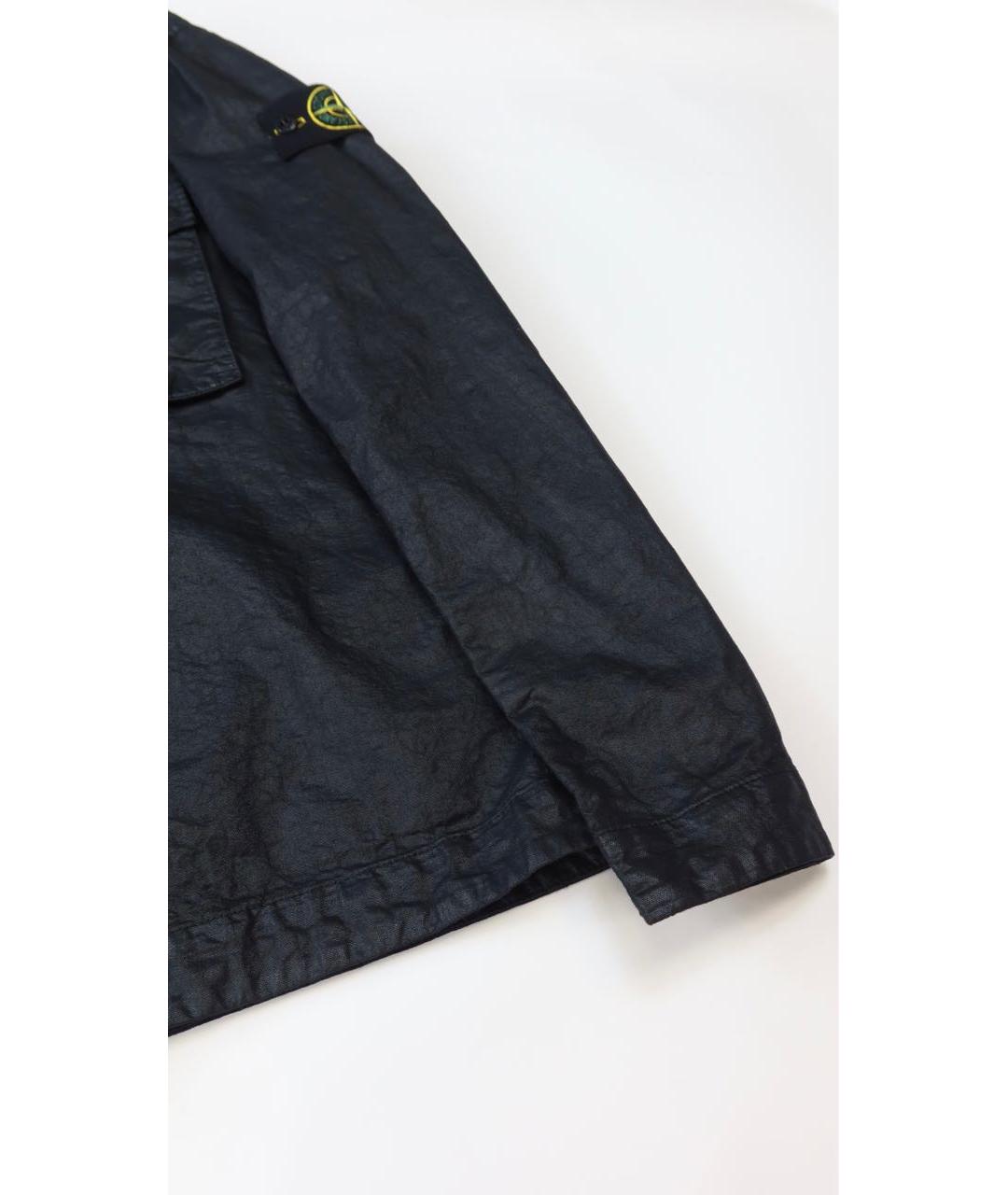 STONE ISLAND Черная хлопковая куртка, фото 2
