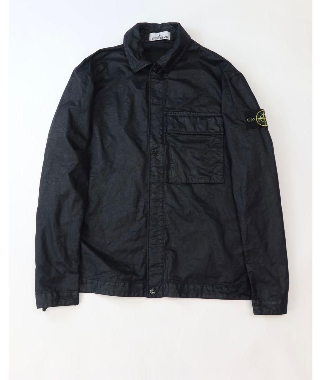 STONE ISLAND Черная хлопковая куртка, фото 7