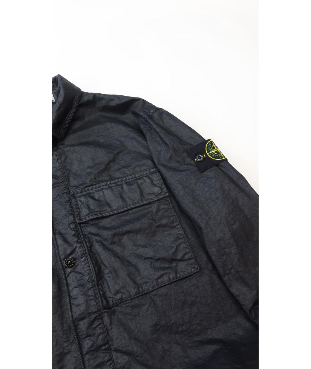 STONE ISLAND Черная хлопковая куртка, фото 4