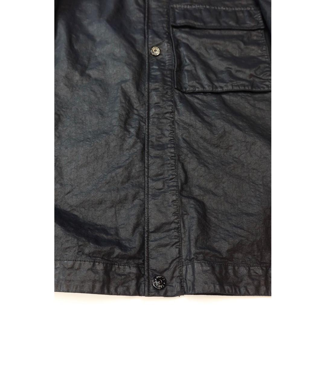 STONE ISLAND Черная хлопковая куртка, фото 3