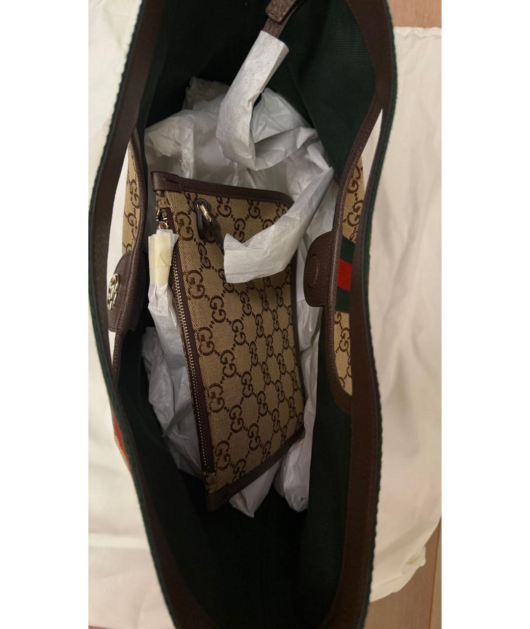 GUCCI Бежевая сумка с короткими ручками, фото 4