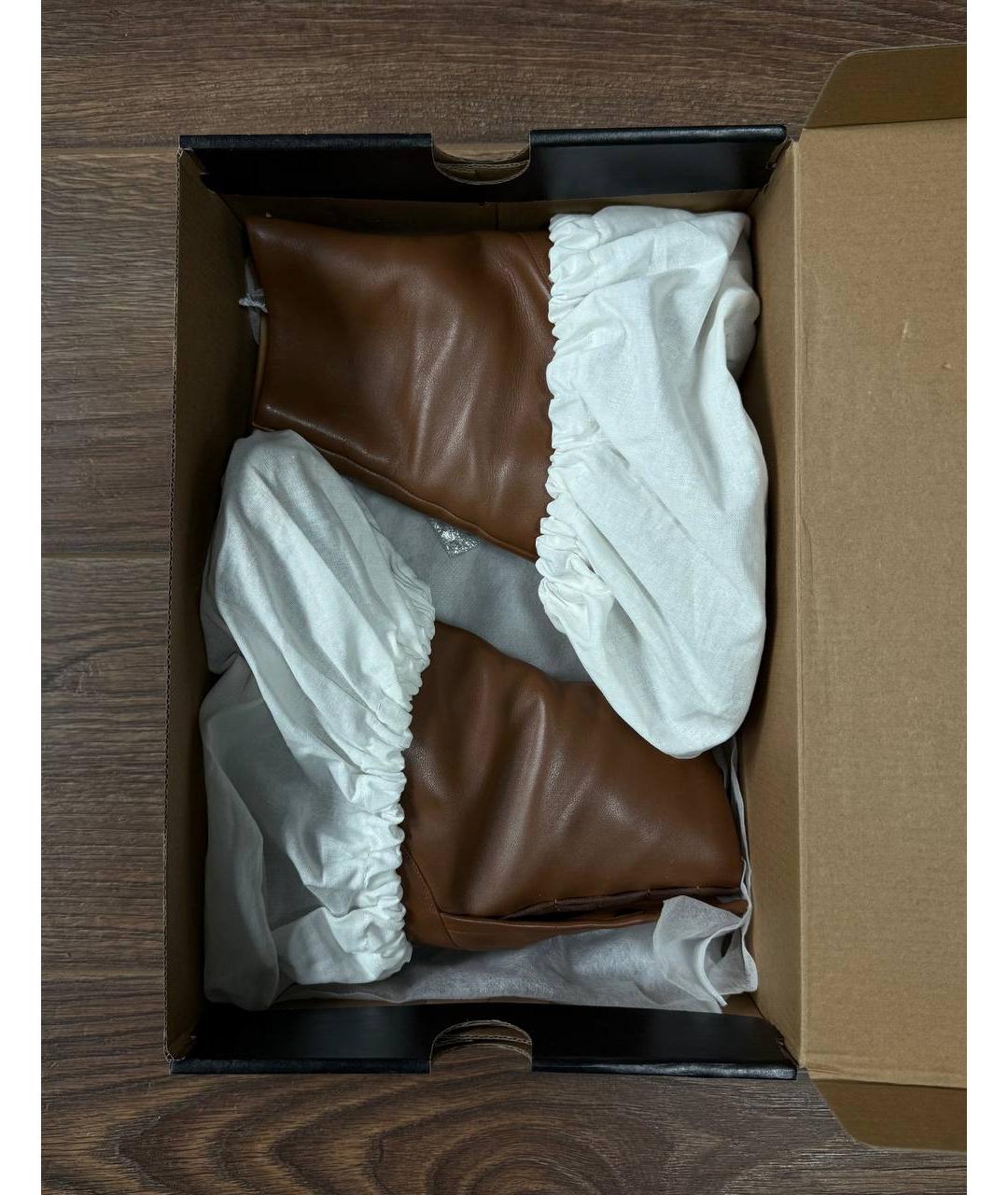 MAISON MARGIELA Коричневые кожаные ботильоны, фото 6