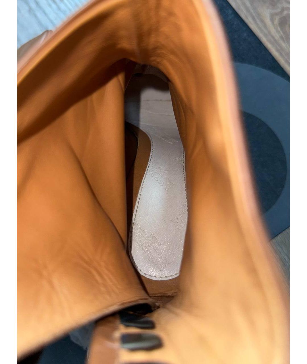 MAISON MARGIELA Коричневые кожаные ботильоны, фото 3