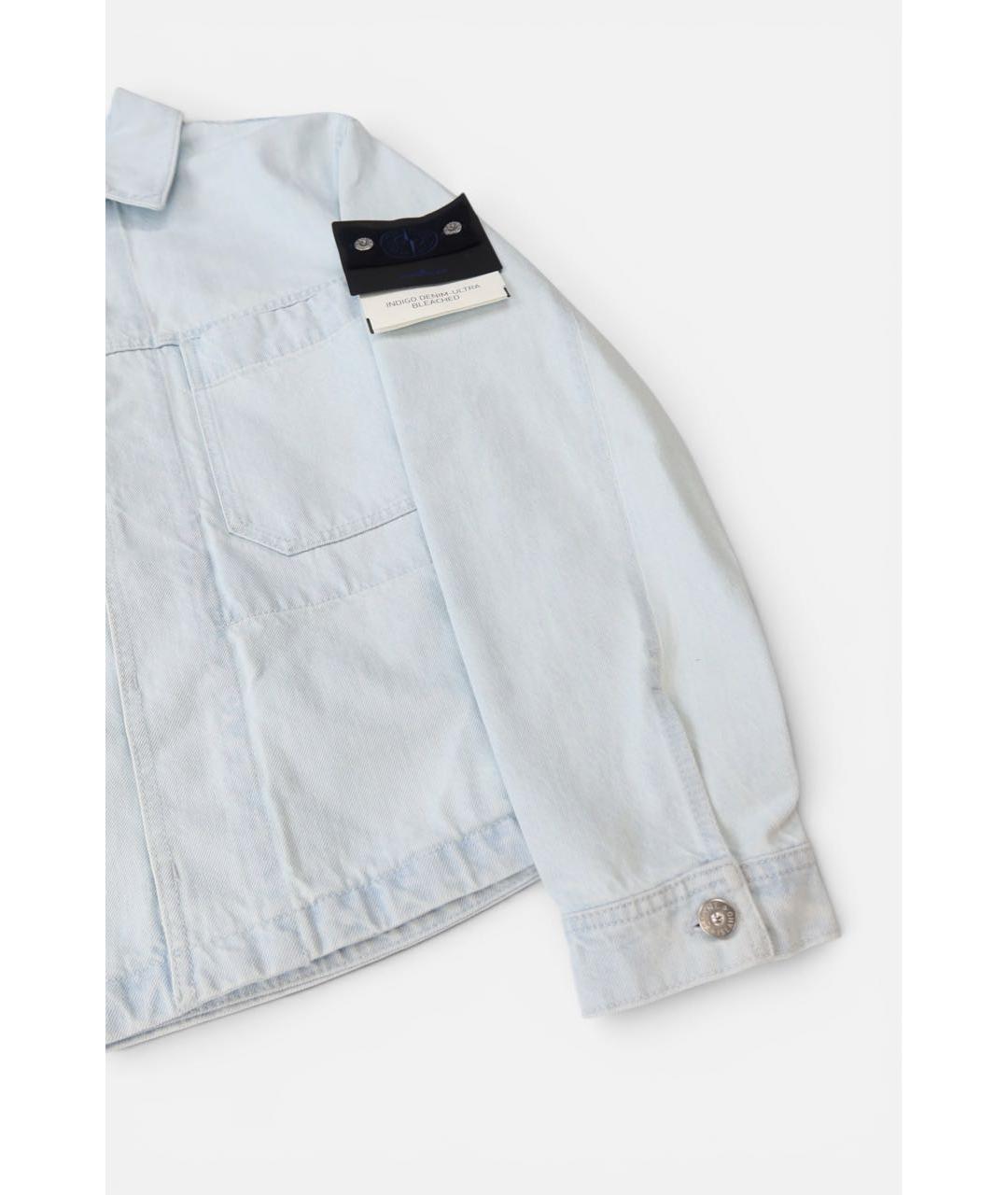 STONE ISLAND Бирюзовая хлопковая куртка, фото 5