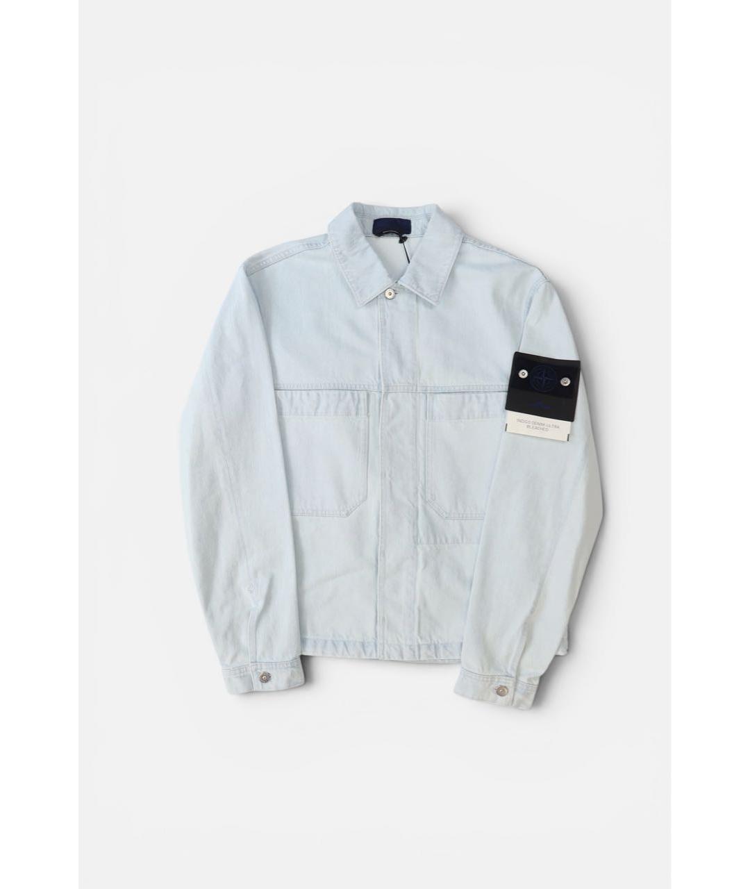STONE ISLAND Бирюзовая хлопковая куртка, фото 9