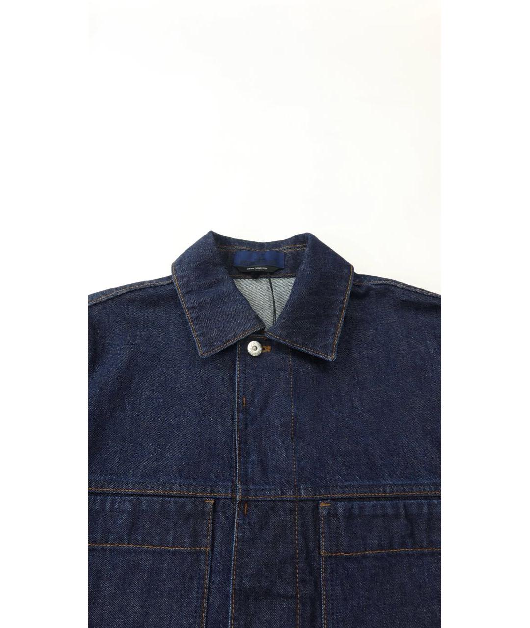 STONE ISLAND Темно-синяя хлопковая куртка, фото 5