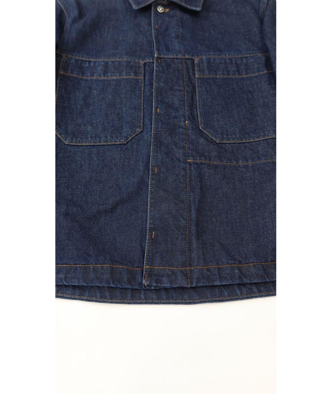 STONE ISLAND Темно-синяя хлопковая куртка, фото 3
