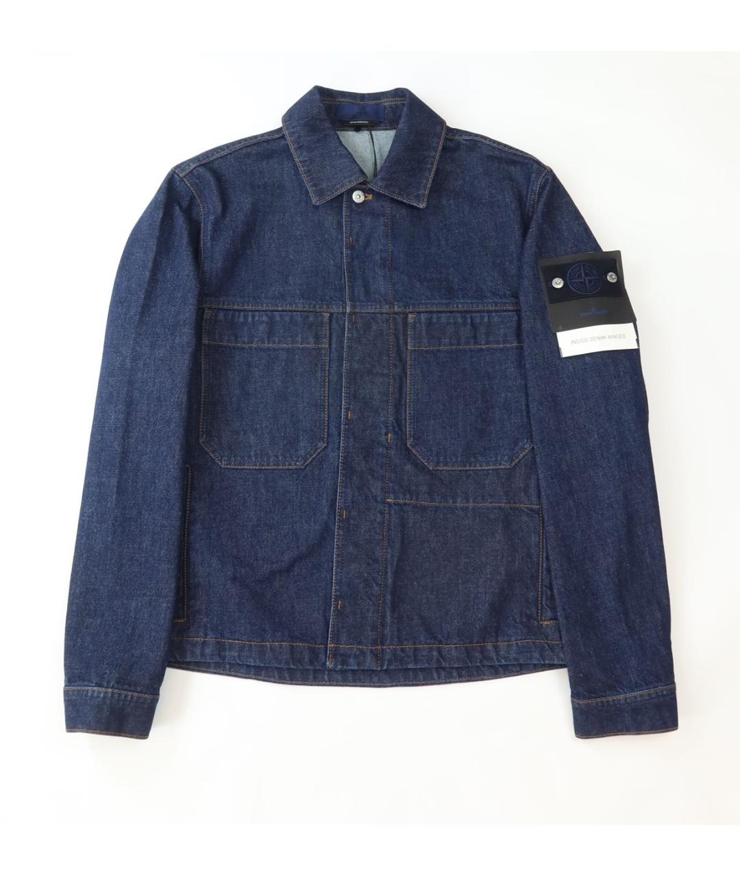 STONE ISLAND Темно-синяя хлопковая куртка, фото 7