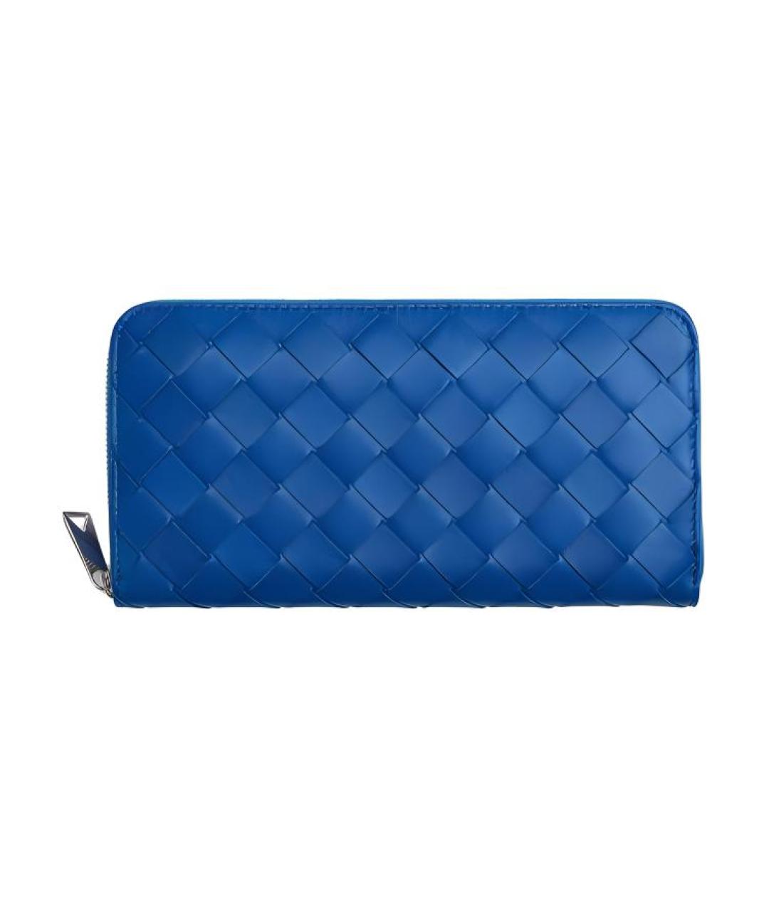BOTTEGA VENETA Синий кожаный кошелек, фото 1